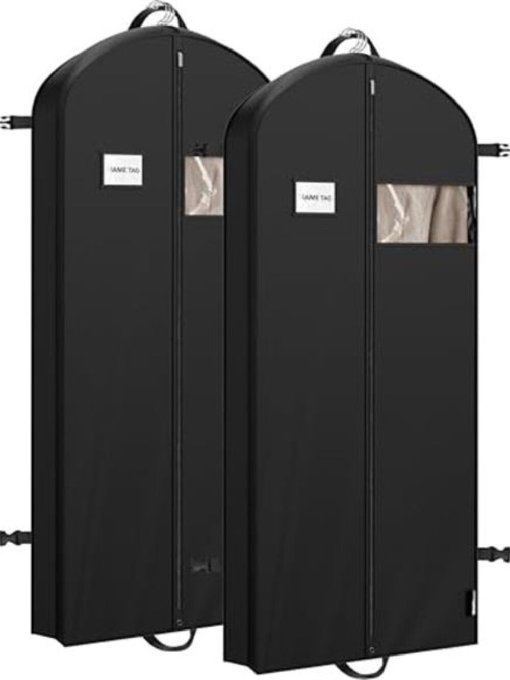 2 Pack 60 Inch Travel Garment Bags Suits Dresses Coats Tuxedos Heavy Duty